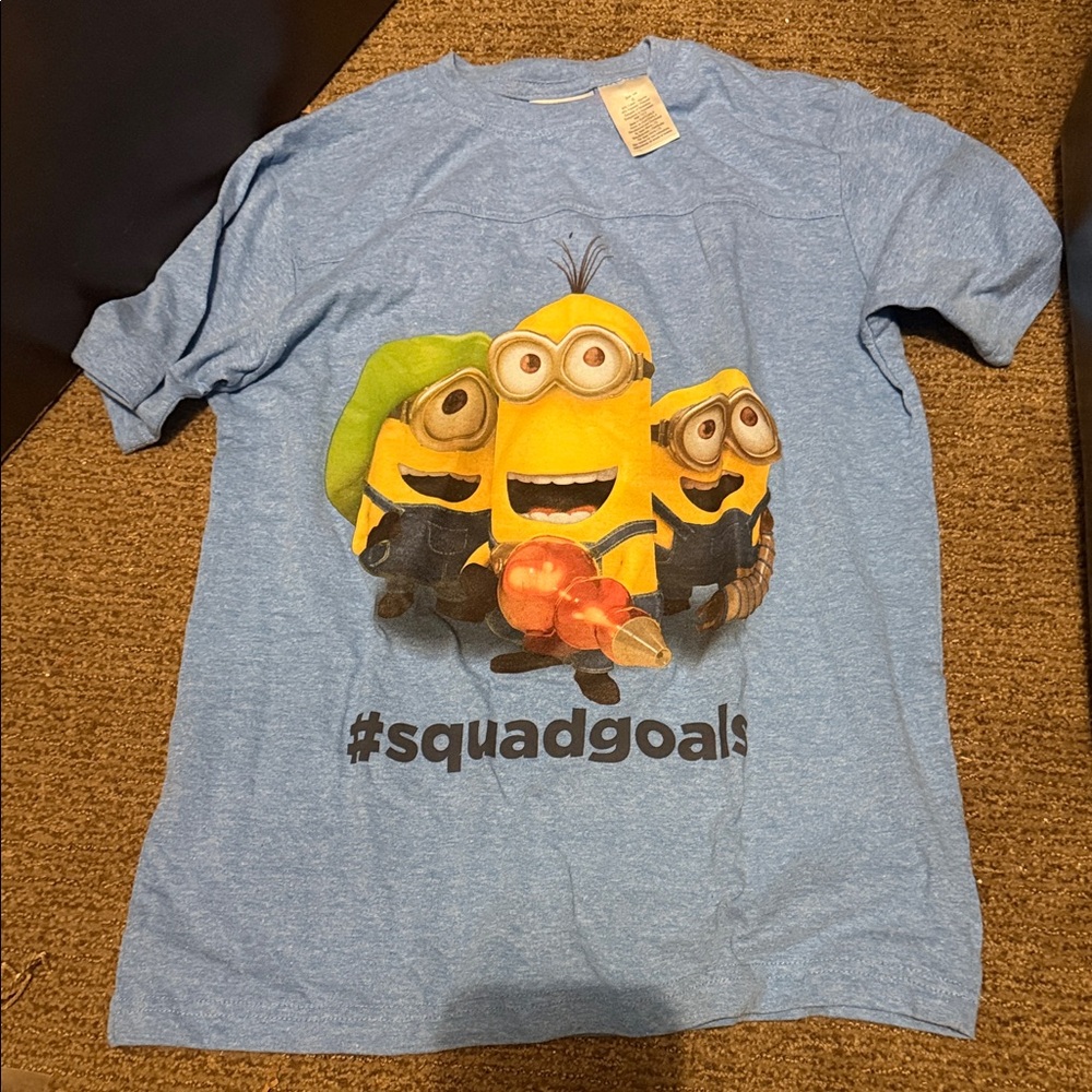 Minions #squadgoals Blue Graphic Tee